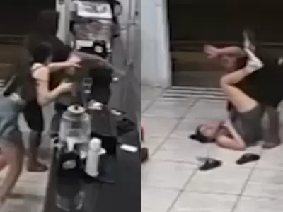 Mujer reduce a ladrn con una llave de Jiu-jitsu