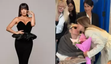 Alejandra Baigorria celebra su cumpleaos con su familia.