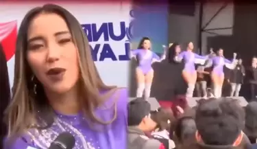 Xiomy Kanashiro impacta al animar celebracin de cachimbos en universidad.