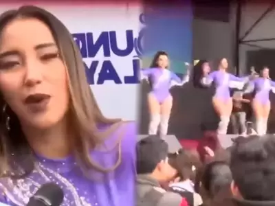 Xiomy Kanashiro impacta al animar celebracin de cachimbos en universidad.