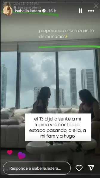 Isabella Ladera le cont a su familia sobre el video filtrado