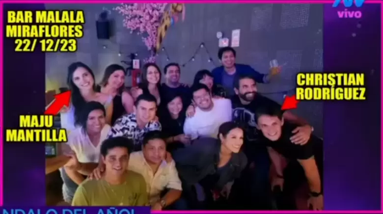 Maju Mantilla y su productor alejados en foto. (Magaly TV La Firme)
