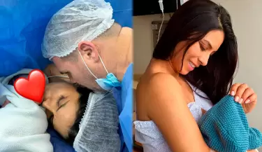 Stephany Ore celebra la llegada de su beb junto a Chino Sabogal.
