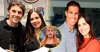 Gisela Valcrcel y el CEO de Amrica Televisin, Fernando Muiz, se encontraron en la Teletn 2025.