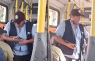 Cobrador sorprende al utilizar POS para recibir pagos en bus de transporte pblico: "Preparado para todo"