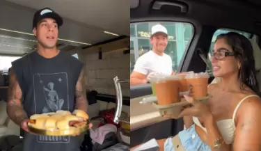 Hugo Garca hizo probar pan con chicharrn a Isabella Ladera