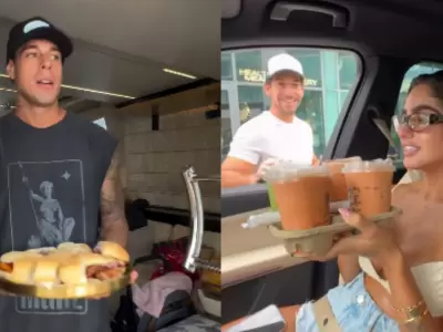 Hugo Garca hizo probar pan con chicharrn a Isabella Ladera