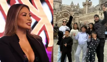 Pamela Lpez sufre accidente en la Panamericana Sur cuando viajaba con sus hijos