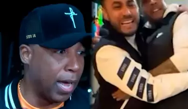 'Cuto' Guadalupe y Bryan Torres comparten su alegra por la libertad de Cristian Martnez.