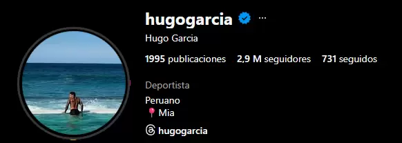 Hugo Garca cambia descripcin de Instagram. (Captura de pantalla)