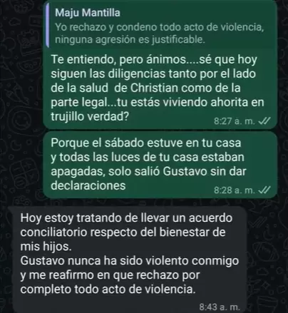 Maju Mantilla se pronuncia