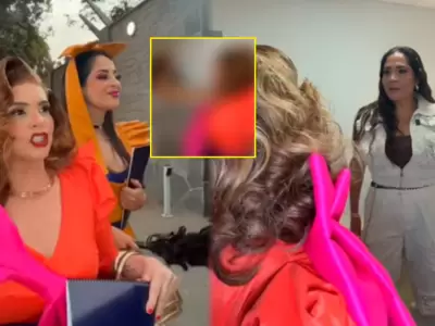 Johanna San Miguel y Katia Palma simulan pelea y causan sensacin en redes.