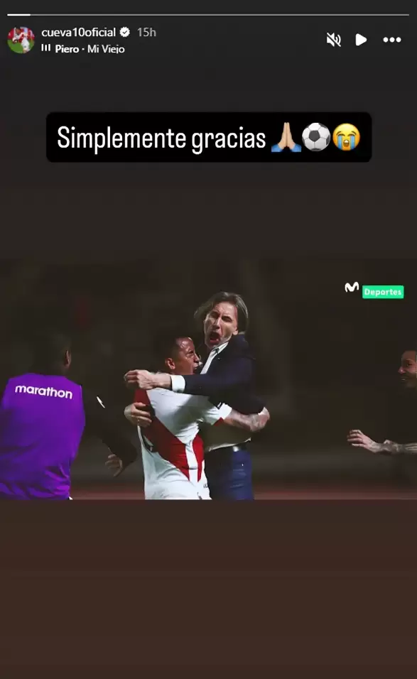 Christian Cueva recuerda momento en la seleccin peruana con Ricardo Gareca.