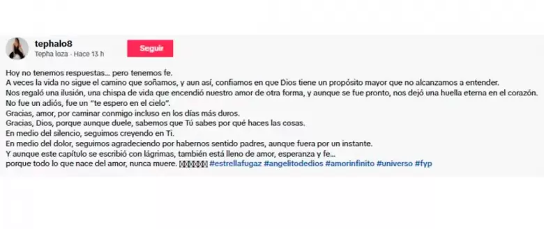 Mensaje de Tepha Loza