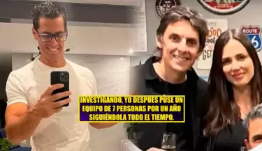 Gustavo Salcedo tena equipo privado siguiendo al exproductor y Maju Mantilla
