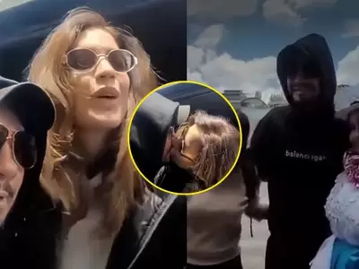 Milett Figueroa y Marcelo Tinelli desatan emocin en Cusco con romntica llegada.