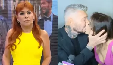 Magaly Medina cuestiona romance de Milett Figueroa y Marcelo Tinelli durante visita a Perú.