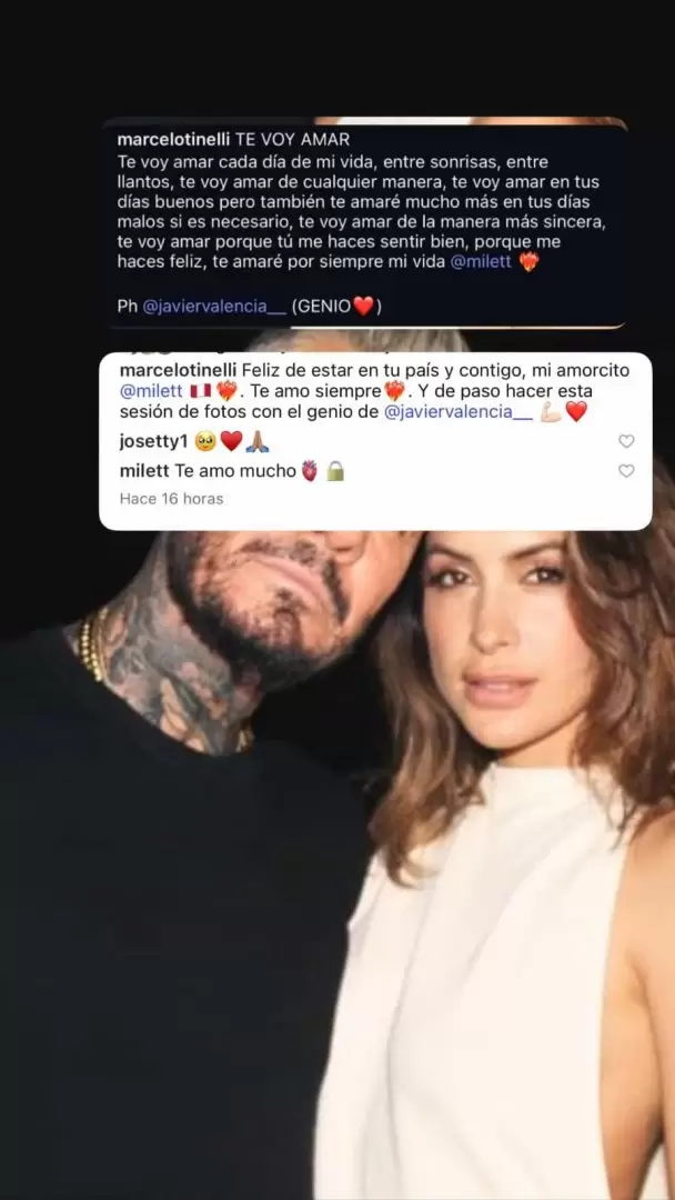 Marcelo Tinelli cambia el romntico mensaje que le hizo a Milett.
