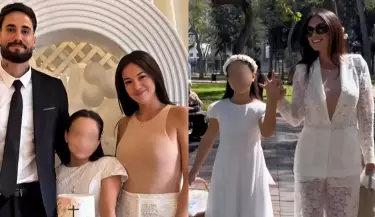 Jazmn Pinedo dedica mensaje tras primera comunin de su hija.