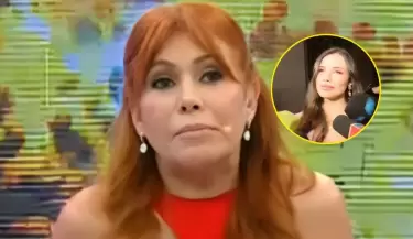 Maju Mantilla evita hablar del escndalo con Gustavo Salcedo y recibe dura crtica de Magaly Medina.