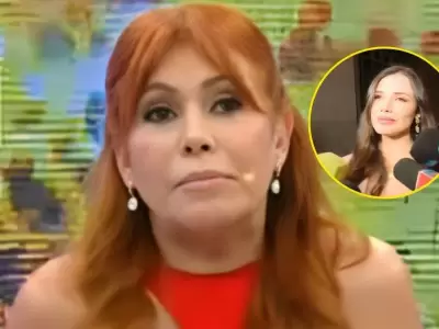 Maju Mantilla evita hablar del escndalo con Gustavo Salcedo y recibe dura crtica de Magaly Medina.