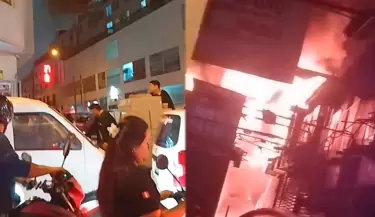 Incendio de gran magnitud se reportó en galería de jirón Huanta.