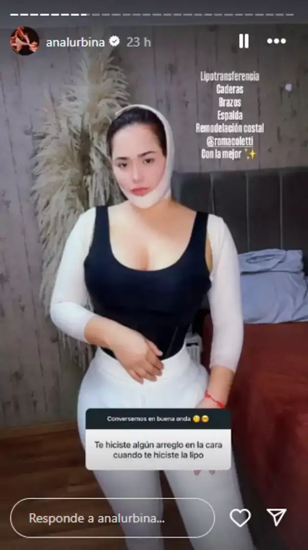 Ana Lucía Urbina en sus redes sociales
