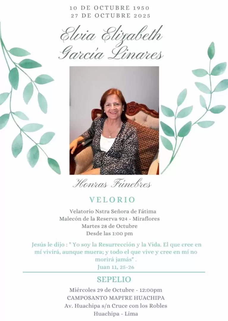 Honras fúnebres de la madre de Maju Mantilla