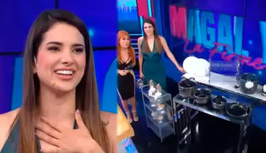 Suheyn Cipriani celebra regalo sorpresa en vivo.