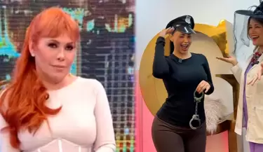 Magaly Medina lanza dardo a Pamela Franco por su disfraz de polica.