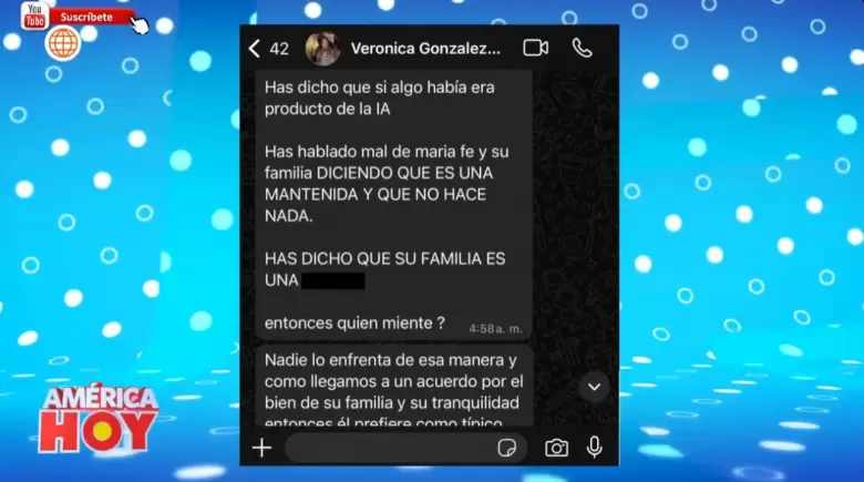 Vernica Gonzlez recuerda mentiras de Josimar. (Amrica Hoy)