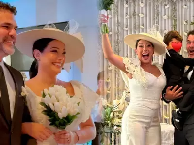 Natalia Salas y Sergio Coloma se casaron en una boda civil