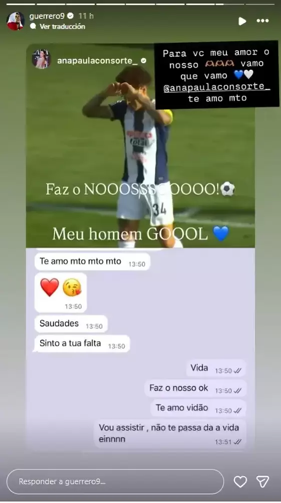Ana Paula comparte mensaje con Paolo Guerrero.