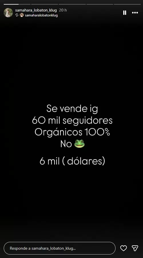 Samahara Lobatón vende cuenta de Instagram a insólito precio. (Instagram)