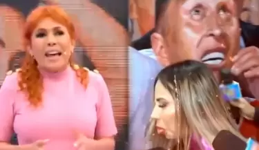 Magaly Medina arremete contra Pamela Lpez por su gesto frente a imagen de Christian Cueva.