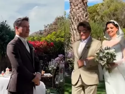 Salim Vera y Claudia Sobenes se dieron el "s, acepto" en Arequipa.