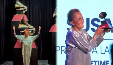 Susana Baca celebra su Premio a la Excelencia en los Latin Grammy 2025.