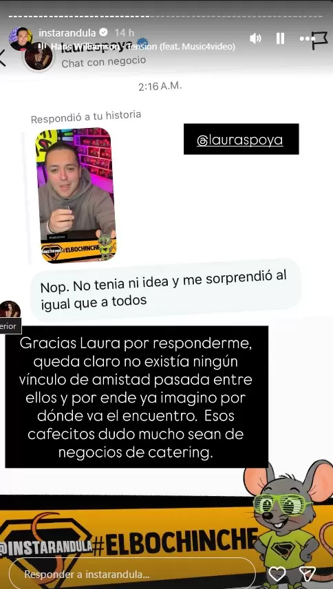 Respuesta de Laura Spoya
