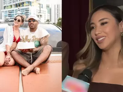 Xiomy Kanashiro sorprende al revelar detalles del regalo que le dio a Jefferson Farfn por su cumpleaos.