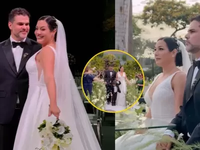 Natalia Salas y Sergio Coloma celebran su boda religiosa en una emotiva ceremonia.