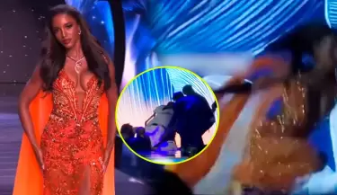 Miss Jamaica sufri una impactante cada en la preliminar del Miss Universo 2025