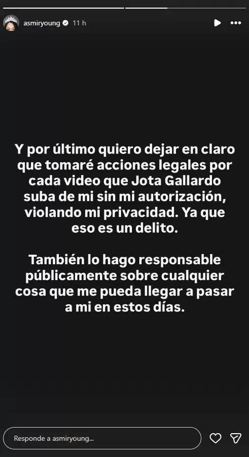 Asmir Young anuncia acciones legales. (Instagram)