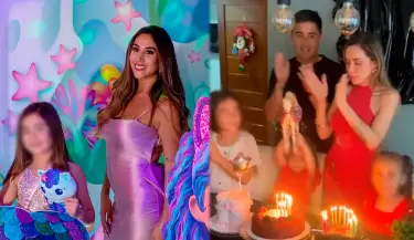 Melissa Paredes enfrenta crticas por look de su hija en cumpleaos de Ale Venturo.