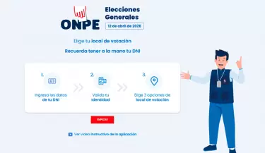 ONPE habilita plataforma para elegir local de votacin.