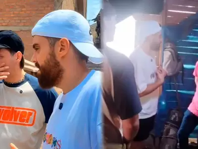 Ibai Llanos sube un cerro en Comas para visitar a joven creador peruano.