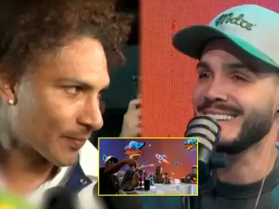 Paolo Guerrero reacciona incmodo tras escuchar de invitacin al podcast de Mario Irivarren.