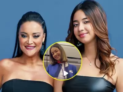 Mariella Zanetti enternece las redes al acompaar a su hija Gamille en uno de sus primeros vuelos como tripulante.