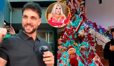 Wendy Guevara impacta a Nicola Porcella con tierna decoracin navidea en su casa.