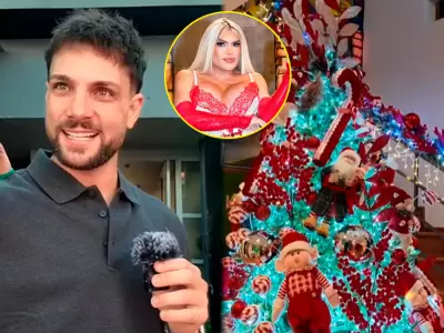 Wendy Guevara impacta a Nicola Porcella con tierna decoracin navidea en su casa.