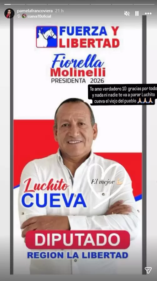 Pamela Franco saca cara por el pap de Christian Cueva. (Instagram)